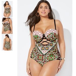 IBIZA CUT OUT UNDERWIRE ONE PIECE SWIMSUIT